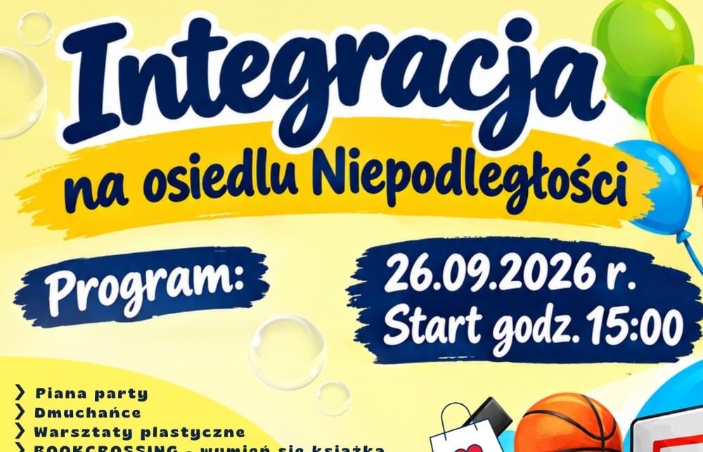 Impreza integracyjna na Osiedlu Niepodległości. Zabawy, sport i kino pod gołym niebem