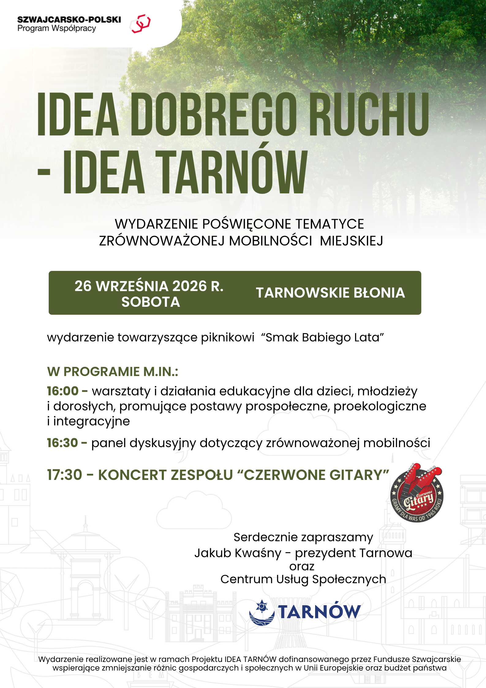 Koncert Czerwonych Gitar na tarnowskich Błoniach. Będą warsztaty i dyskusja
