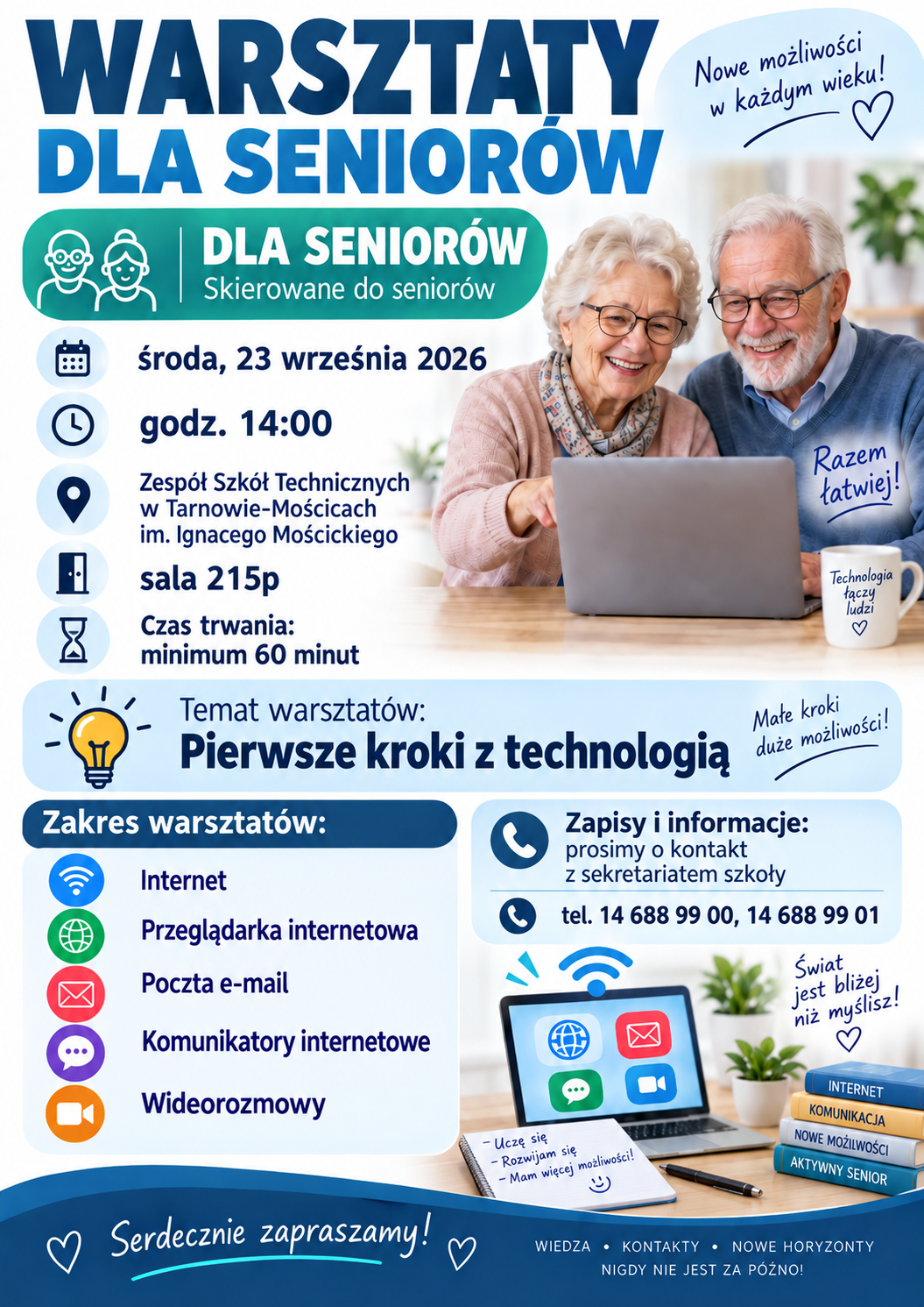 Warsztaty komputerowe dla seniorów w Zespole Szkół Technicznych